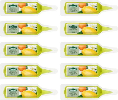 Produktbild von Dehner Zitruspflanzen Vitalkur, Spezialdünger, hochwertiger Flüssigdünger, NPK-Dünger für Zitruspflanzen, mit Spurennährstoffen, 10 x 30 ml (300 ml)