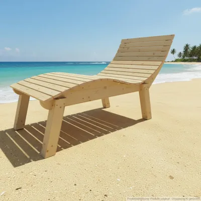 Produktbild von Holzliege Wellenliege Gartenliege Relaxliege "Liege-Franzi" (Fichte) Breite 90cm Einstiegshöhe 60cm mit Füßen