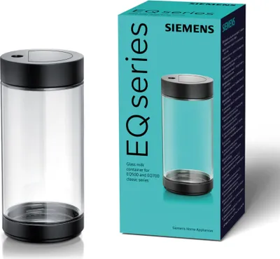 Productafbeelding van Siemens TZ80008, Melkreservoir, Siemens, EQ500, EQ700 Classic, EQ6 Plus, Zwart, Transparant, 0,7 liter, 1 stuk