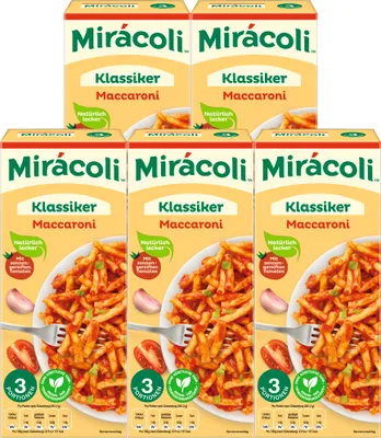 Produktbild von Miracoli makaróny rajčatová omáčka přírodní a lahodná 360g balení po 5 ks