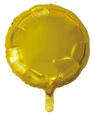 Zdjęcie produktu dla Balon foliowy okrągły złoty 45cm - Godan