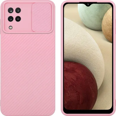 Immagine prodotto di Cadorabo custodia per Samsung Galaxy A12 / M12 custodia protettiva in rosa custodia del telefono cellulare custodia TPU copertura fotocamera protezione