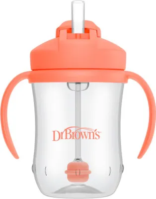 Produktbild von Trinkbecher mit Strohhalm 270 ml Coral / Dr Brown's
