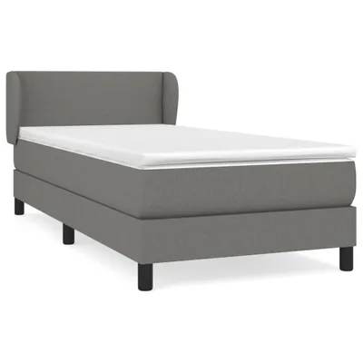 Produktbild von vidaXL Boxspringbett mit Matratze Dunkelgrau 90x200 cm Stoff