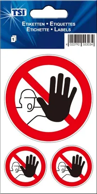 Produktbild von Etiketten/Aufkleber "Durchgang verboten" / Druck auf Folie