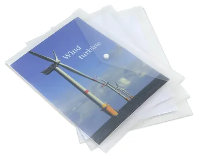 Produktbild von Dokumentenmappe mit Druckknopfverschluss, A4, transparent, 5 Stück