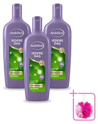 Immagine prodotto di 3 flaconi di shampoo Andrélon "Ogni Giorno" - 450 ml ciascuno - Confezione risparmio - 3 pezzi