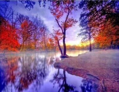 Produktbild von 40x30 cm Diamanten Malerei Zum Selbermachen DIY Diamond Painting Landschaft