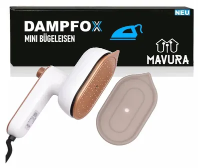 Produktbild von DAMPFOX Mini Dampfbügeleisen Tragbares Reisebügeleisen Titan Bügelsohle schnell