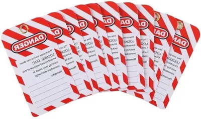 Obrázek produktu pro Bezpečnostní štítky, 10 ks, oboustranné, PVC, Varování, Nepoužívat, Oprava