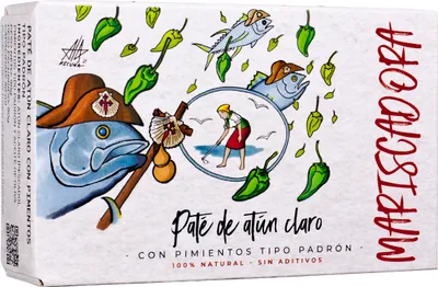 Image de Espagnol. Patate de thon aux poivrons type Padron