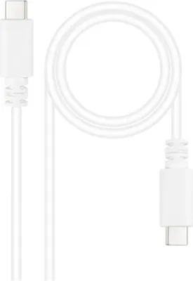 Imagen del producto de Nanocable 10.01.2301-L150-W, 1,5 m, USB-C, USB-C, USB 2.0, 0,48 Gbit/s, blanco