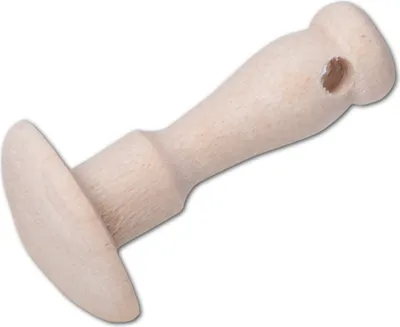 Produktbild von Hofmeister Holzwaren, Minipassierpilz, mit Bohrung, zum Aufhängen, Spielzeug Kinder, Puppenküche, Kaufmannsladen, aus Ahornholz, unbehandelt L30xD16 mm, 30162