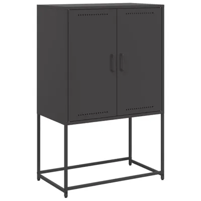 Produktbild von Highboard Schwarz 68,5x38,5x107 cm Stahl