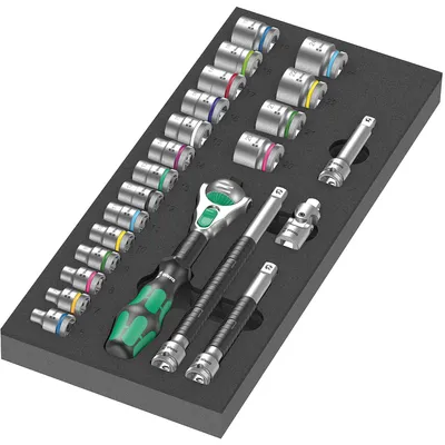 Produktbild von Wera 05150111001, 23 Stück(e), Schwarz, Grün, Stahl, Schwarz, Grün, 2,19 kg, 40,5 cm, 18,5 cm