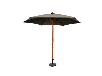 Produktbild von Linder Exclusiv Gartenschirm mit Holzkonstruktion 300 cm Dunkelgrau