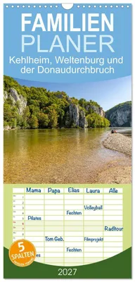Produktbild von Familienplaner 2027 - Kehlheim, Weltenburg und der Donaudurchbruch mit 5 Spalten (Wandkalender, 21 x 45 cm) CALVENDO
