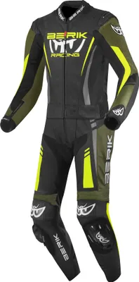 Produktbild von Berik Absolute GP2 2-Teiler Motorrad Lederkombi, schwarz/grün/neon-gelb, 58