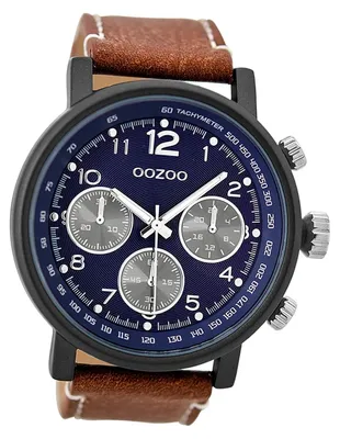 Obrázok produktu pre Hodinky Oozoo pre pánov, hnedý kožený remienok, analógové, model D3UOC9456A