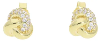 Produktbild von Damen Ohrstecker Silber 925 Gold plattiert mit Zirkonia JL16-06-0784