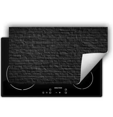 Produktbild von DarHaus Herdabdeckplatte 90x52 cm Anti Rutsch Matte Aufrollbar, dunkler - Ziegelstein