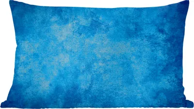 Produktbild von MuchoWow® Zierkissen Sofakissen Wohnzimmer Dekokissen 50x30 cm Beton - Blau - Vintage - Strukturiert - Industriell - Wohnzimmerdekoration - Polster mit Photo