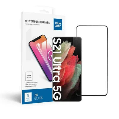 Produktbild von Panzerglas Blue Star 3D - SAM Galaxy S21 Ultra (full glue/case friendly) - schwarz