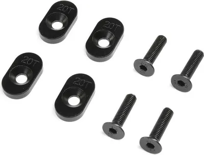 Produktbild von Losi EngineMountInsert & Screws 20T, Black(4): DBXL 2.0