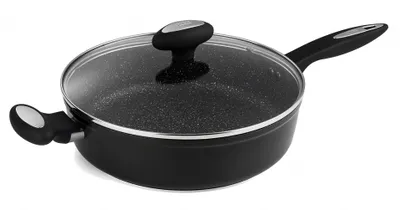 Produktbild von Zyliss E980069, Rund, Schwenkpfanne, Schwarz, Silber, 180 °C, Aluminium, Glas