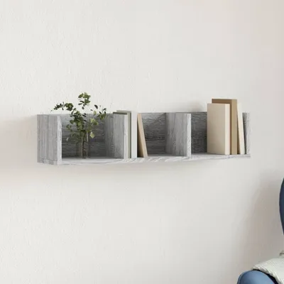 Produktbild von "2026 Promotion" Wandschrank/Hängeschrank, Wandregal, Grau Sonoma-Eiche 75x18x16,5 cm Holzwerkstoff - Hängeregal CC30129