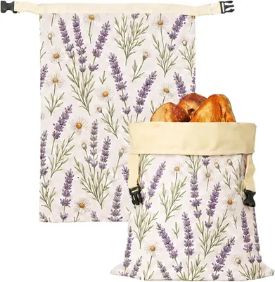 Obrázek produktu pro Brotmeister – Včelí sáček na chléb, sada 2 kusů (43 × 33 cm) – Opakovaně použitelný lněný sáček s včelím voskem, ideální na domácí chléb a pečivo