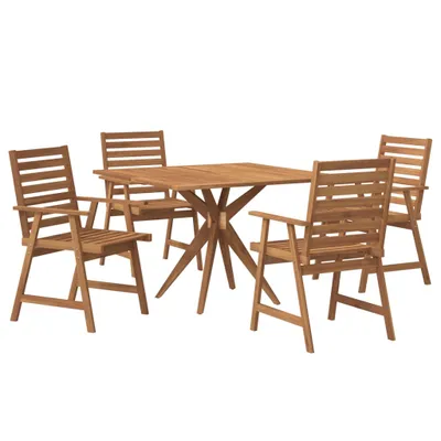 Immagine prodotto di vidaXL Set da pranzo da giardino 5 pezzi in legno massiccio di acacia