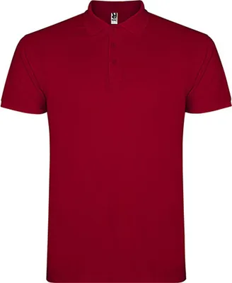 Immagine prodotto di Roly PO6638 | Polo Star da uomo, Piqué - Colore: Rosso granato 57 - Taglia: XXL