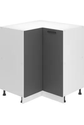 Produktbild von Belini Unterschrank Küche, Küchenunterschrank 90 cm Breite. SNP Küchenunterschrank ohne Arbeitsplatte. Eckschrank Küche mit 1 Tür, Silber matt