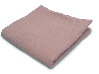 Immagine prodotto di Tessuto in mussola di cotone doppia garza, rosa sporco 50 x 130 cm