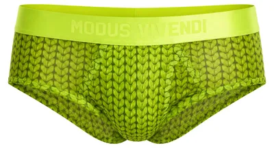 Image de MODUS VIVENDI - Sous-vêtement Slips Hommes - Illusion Classic Brief Green - 1x Taille L