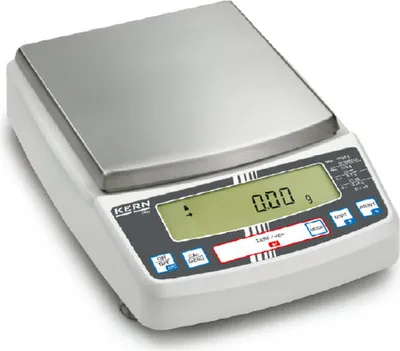 Produktbild von KERN & SOHN Präzisionswaage, 6,2 kg, Weiß, Edelstahl, 180 mm, 190 mm, 5 kg