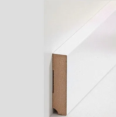 Produktbild von Sockelleiste MDF 19 x 80 x 2500 mm Weiß zum Kleben, Clipsen, Schrauben & Nageln MDF-Kern foliert Fußleiste by PROVISTON 62.5 Meter | 25 Stück