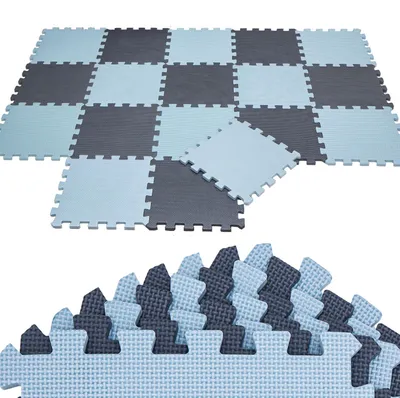 Zdjęcie produktu dla 18-częściowa mata do układania puzzli dla niemowląt - 30x30 mata do raczkowania mata podłogowa do pokoju dziecięcego