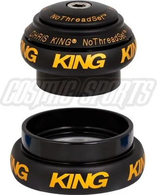 Image de Jeu de direction Chris King NoThreadSet Tapered, roulement en acier inoxydable, 1 1/8"-1 1/4", GripLock,