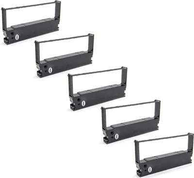 Produktbild von vhbw 5x Farbband Schriftband kompatibel mit Sharp ER-A 650 Nadeldrucker, Bondrucker - Schwarz