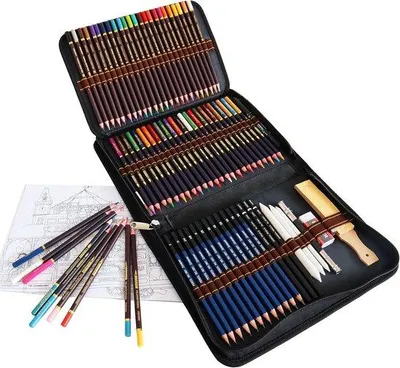 Produktbild von Famanu Farbstift Set 72 Stück für Zeichnen und Aquarell – Ideal für Anfänger und Erwachsene