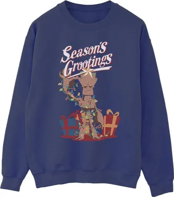 Produktbild von Marvel - "Marvel Season's Grootings" Sweatshirt für Herren BI35308 (S) (Marineblau)