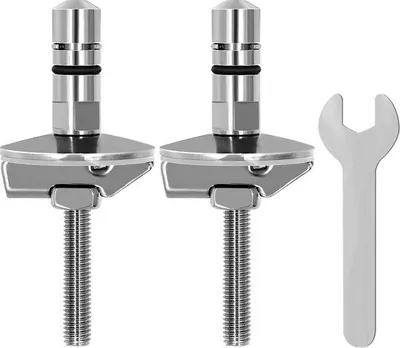 Zdjęcie produktu dla Zawias mocujący do deski sedesowej, M6 × 71,5 mm, ze stali nierdzewnej, 2 sztuki, uchwyt mocujący zawiasu pokrywy sedesowej
