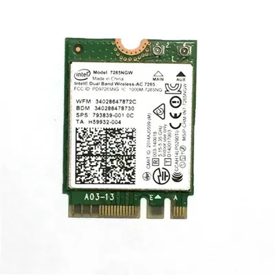 Zdjęcie produktu dla Intel 7265.NGWG.W, Wewnętrzny, Bezprzewodowy, PCI Express, WLAN, 867 Mbit/s, Zielony