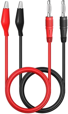 Meetsnoerenset 4 mm Banaanstekker zu Krokodilklemmen Testkabel (2 Stück)