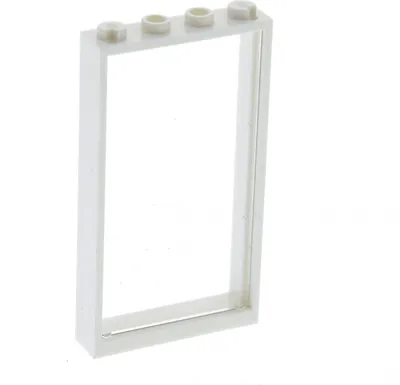 Produktbild von 1x Lego Fenster Rahmen 1x4x6 weiß Scheibe transparent weiß Haus 57895 60596