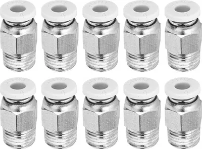 Obrázek produktu pro 10 ks přímých pneumatických šroubení Stříbrný závit M10 Příslušenství pro 3D tiskárny PC4-01