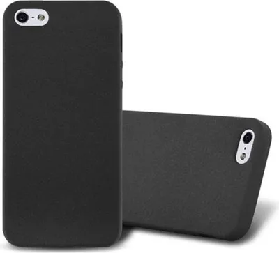 Produktbild von Cadorabo Schutzhülle für Apple iPhone 5 / 5S / SE 2016 Hülle in Schwarz Handyhülle TPU Etui Cover Case