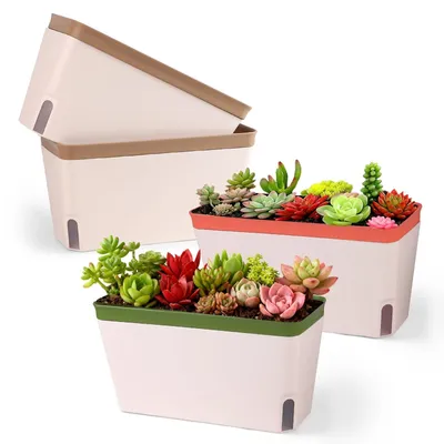 Produktbild von Selbstbewässernder Blumentopf Set von 4 für Küche und Balkon